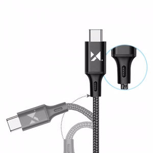 USB-kaapeli Wozinsky WUC-C1B musta Type-C 100cm