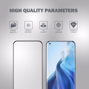 Crong 3D Armor Glass Full Glue 9H tempered-glass screen protector for Xiaomi Mi 11, with installation frame