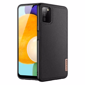 Dux Ducis Fino kotelo päällystetty nylon materiaalia Samsung Galaxy A03s musta