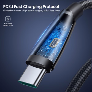 Joyroom Pioneer Series SA31-CC5 USB-C / USB-C 240W Kaapeli 1,2 m - musta