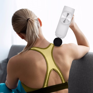 REBEL ACTIVE massage gun with 8 attachments, white
