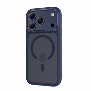 Benks Magnetic Mist Case -suojakuori metallikehyksellä (A070) Iphone 17 Pro Max:lle, sininen (kameran ohjauspainike)