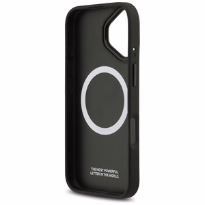 BMW Suojakuori iPhone 17:lle MagSafe-yhteensopiva BMHMP17S25PCPSKR (PU Perfotated Stripe Logo) punainen