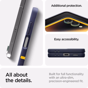 Nano Pop Mag MagSafe Case for Samsung Galaxy Z Flip 7 - Navy Blue and Yellow