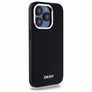 DKNY Plain Logo MagSafe iPhone 15 Pro Max:lle Suojakuori - Musta