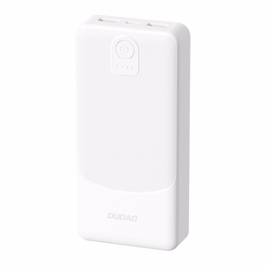 Powerbank Dudao K10Pro 2.4A 20000mAh 2 x USB-A - valkoinen