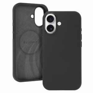 Liavec Silky suojakuori metallisella kamerakehyksellä Iphone 17 -puhelimelle musta