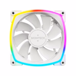 Kotelotuuletin 120 mm/RX120 PWM valkoinen 3-in-1 MONTECH