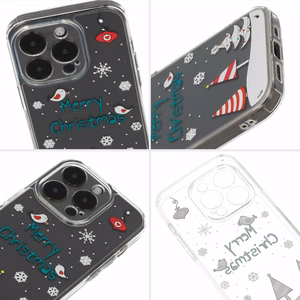 TEL PROTECT Joulu Suojakuori iPhone 13 Pro Max:lle Design 4 läpinäkyvä