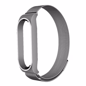 Metallihihna Xiaomi Mi Band 5 / 6:lle hopeinen (02)