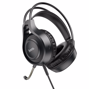 Langalliset kuulokkeet Jack 3,5 mm mikrofonilla W106 musta