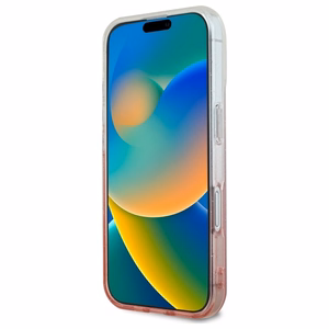 Guess IML Glitter Gradient MagSafe iPhone 16 Suojakuori - Vaaleanpunainen