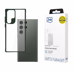 3mk Satin Armor Case+ Green Suojakuori Samsung Galaxy S24 Ultra:lle - läpinäkyvä