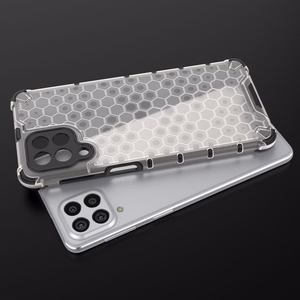 Honeycomb tapauksessa panssaroitu kansi geelirunko Samsung Galaxy M53 5G musta musta