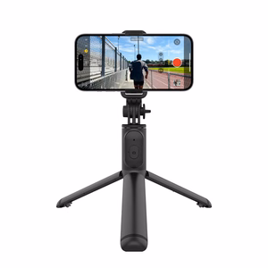 Crong SelfieGo Lite kompakti Bluetooth-selfiekeppi ja kolmijalka, musta