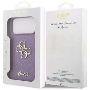 Guess Fixed Glitter Big 4G Suojakuori iPhone 17 Pro Maxille - violetti