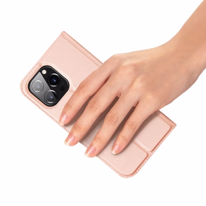 Dux Ducis Skin Pro -lompakkokuori iPhone 15 Pro Max:lle - vaaleanpunainen