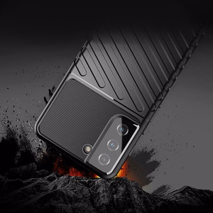 Thunder Case silikoninen panssarikuori Samsung Galaxy S23+:lle - musta