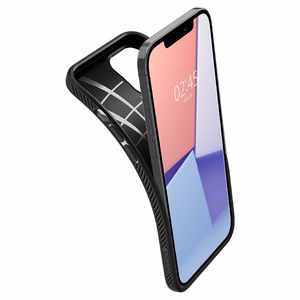 Spigen Liquid Air -kotelo iPhone 12 / iPhone 12 Pro - Matta musta