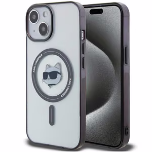 Karl Lagerfeld KLHMP15SHCHNOTK iPhone 15 6,1 läpinäkyvä kovakuori IML Choupetin pää MagSafe