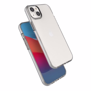 Spring Case tapauksessa iPhone 14 Plus silikoni tapauksessa kehys musta