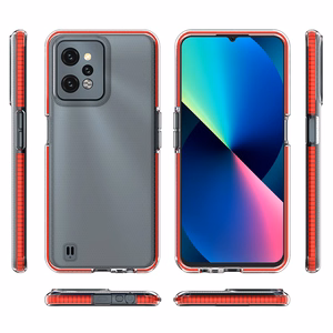 Spring Case tapauksessa Realme C31 silikoni kansi kehys musta