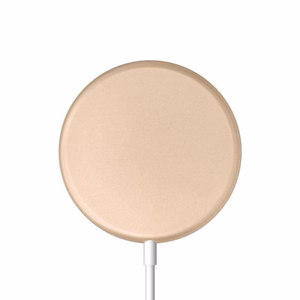 Crong MagSpot alumiininen 15 W magneettinen langaton laturi, MagSafe-yhteensopiva, kullanvärinen
