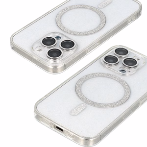 Kiiltävä magneettikuori iPhone 14 Pro läpinäkyvä
