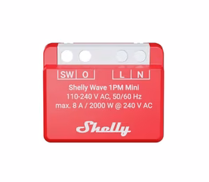 Shelly Wave 1PM Mini LR älykäs Z-Wave rele
