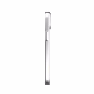Moshi iGlaze suojakuori iPhone 14 Plus -laitteelle, MagSafe-yhteensopiva, läpinäkyvä Luna Silver -yksityiskohdilla