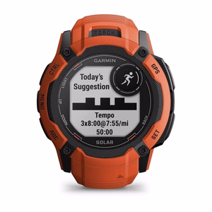 Garmin Instinct 2X Solar 2,79 cm (1,1") MIP, 50 mm, digitaalinen 176 × 176 pikselin kosketusnäyttö, punainen, GPS (satelliitti)