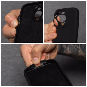 Silikonikuori 2mm iPhone 15 Pro, musta