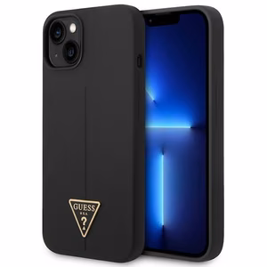 Guess GUHCP14MSLTGK iPhone 14 Plus 6.7" musta/musta kovakotelo Silikoni kolmio