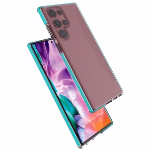 Spring Case kansi geeli kansi värillinen kehys Samsung Galaxy S22 Ultra tummansininen tummansininen