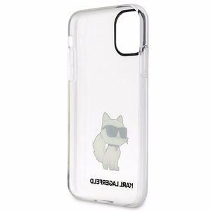 Karl Lagerfeld Ikonik Choupette -suojakuori iPhone 11 / Xr:lle - läpinäkyvä