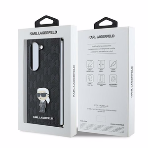 Karl Lagerfeld Saffiano Ikonik Pin Suojakuori Samsung Galaxy Z Fold 6:lle - Musta