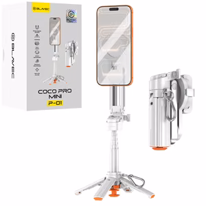 Blavec Selfie Stick Aluminium Coco PRO Mini P-01 Magsafe Auto pop quadripod + remote control + holder 0,48 metra (SSCPMP01-MQHW048) white