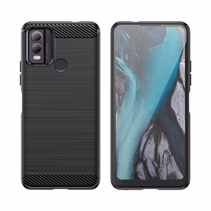 Carbon Case silikoninen suojakuori Nokia C22:lle - musta