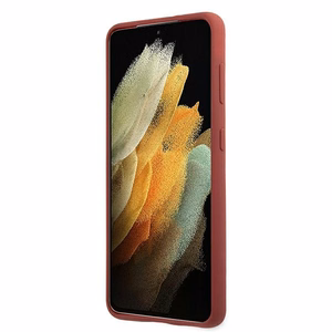 Mercedes Silikoni Line kotelo Samsung Galaxy S21+ - punainen