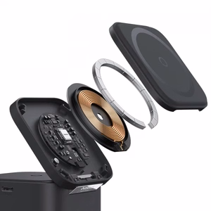 Baseus BS-W531 MagSafe / Qi USB-C 20W 2-in-1 langaton laturi - musta
