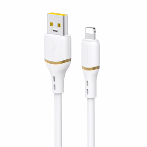 Dudao L25L USB-A - Lightning kaapeli 1m 30W pehmeällä silikonikuorella - valkoinen