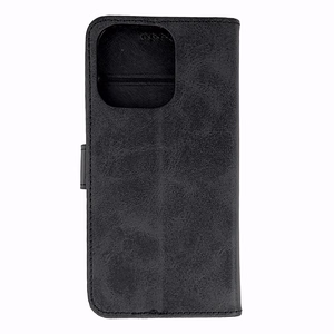 Nahkainen Book Suojakuori iPhone 16 Pro Maxille - Musta