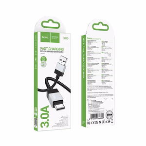 Kaapeli USB-A - USB-C Hoco 3A 1 m X110 musta