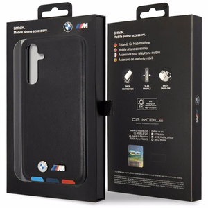 BMW BMHCSA5422PTDK Samsung Galaxy A54 musta/musta Leather Stamp Tricolor