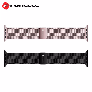 Ranneke Apple Watch:lle Forcell F-Design FA14 magneettinen teräs 38 / 40 / 41 mm vaaleanpunainen