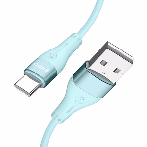 BWOO X280C Minimalist Silicone USB - USB-C -kaapeli 1m 3A, vihreä
