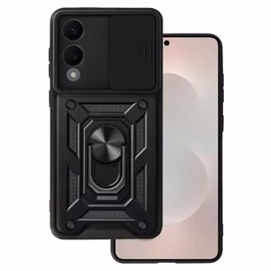 Slide Camera Armor Suojakuori Samsung Galaxy S25 Edge:lle musta