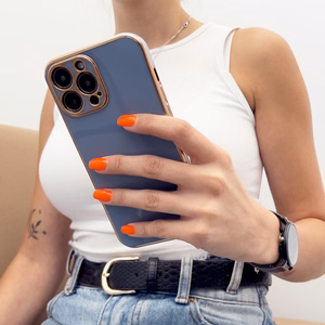 Valaistus Väri Kotelo Samsung Galaxy A13 5G kultainen kehys geeli kansi valkoinen