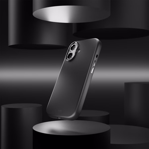 Puro Icon Mag Pro nestesilikoninen Suojakuori iPhone 17:lle, MagSafe -yhteensopiva, kamerasuojauksella ja alumiinipainikkeilla - musta