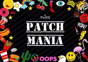PURO Patch Mania case for Samsung Galaxy A3 (2017) with 5 decorative patches, yellow